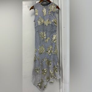 Topshop  Elegant Gold and Gray Lace Dress